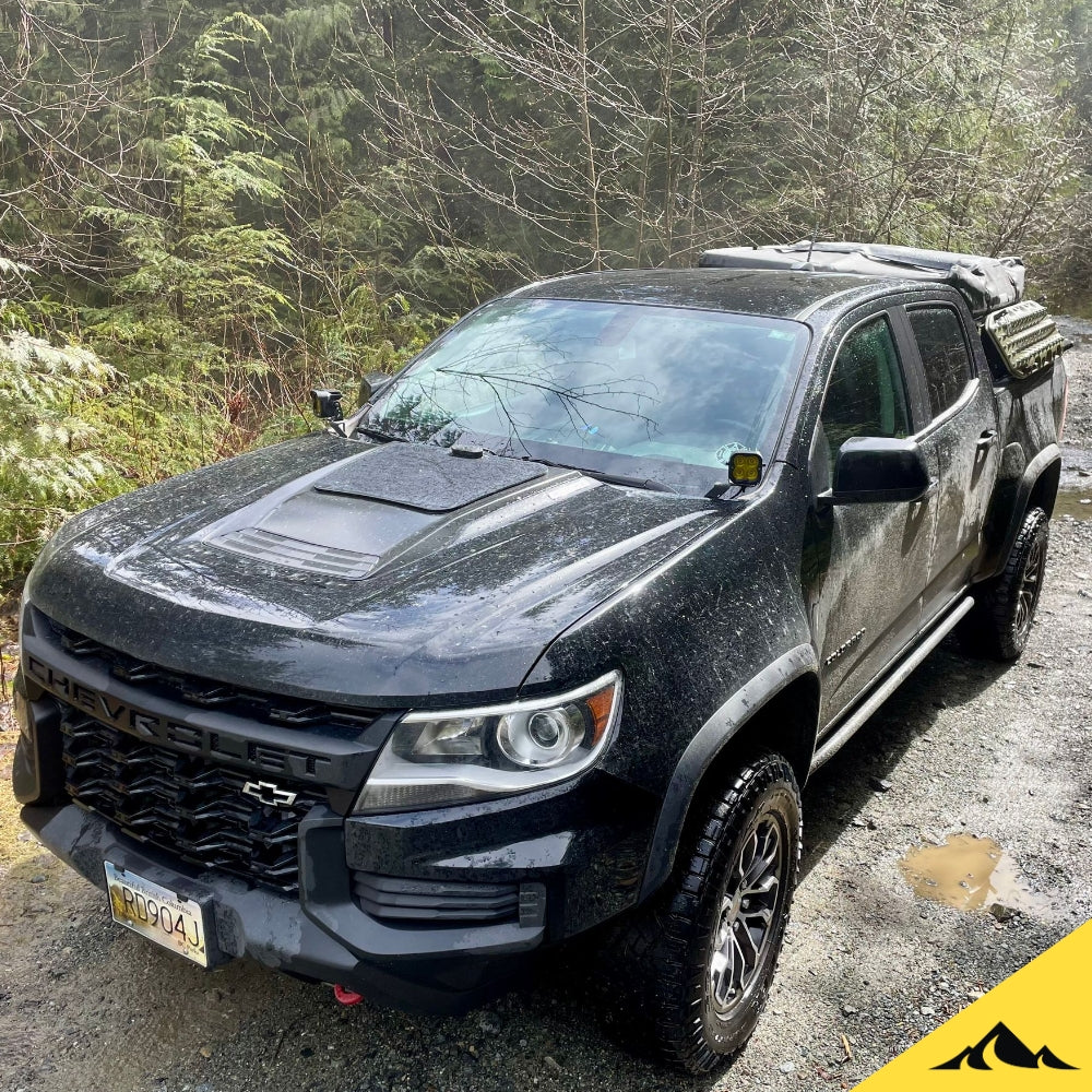 Hood solar panel for the chevrolet colorado ZR2. Camping and overlanding