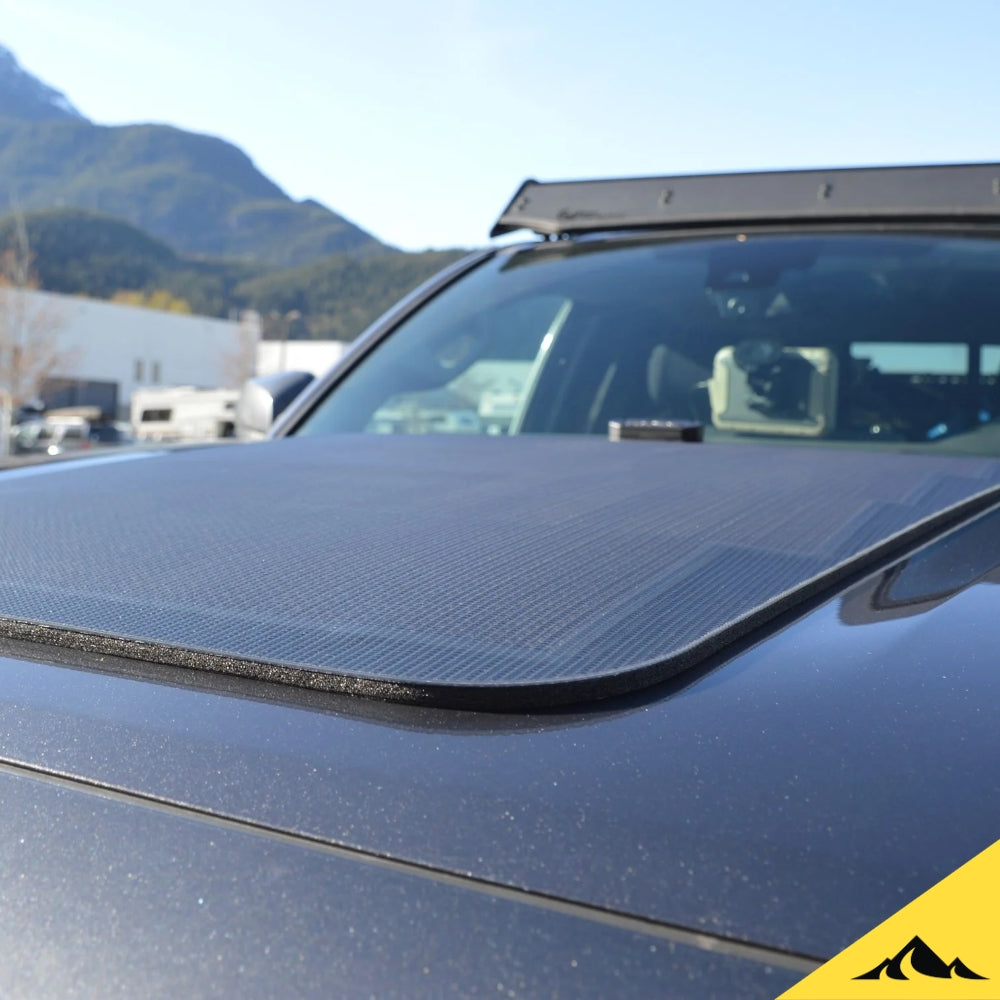 3rd gen tacoma outfitted with the cascadia 4x4 vss system hood solar panel. Perfect for overlanding and camping. Power your fridge